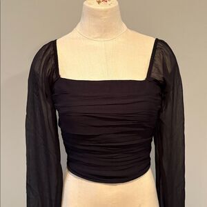 Hollister Square Neck Long Sleeve Top Size XSp